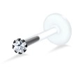 Round Gemstone Prong Set Labrets Push-in LA-686